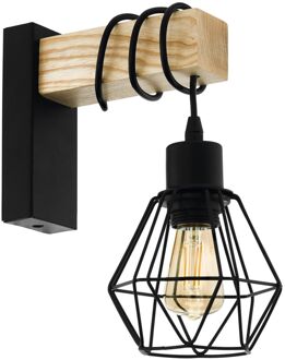 Eglo Townshend 5 Wandlamp Bruin, Zwart