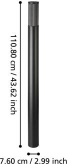 Eglo Tuinpadverlichting, hoogte 110 cm, zwart, aluminium zwart, zwart-transparant