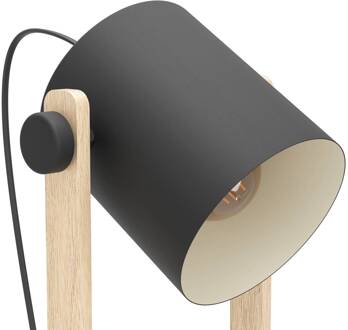 Eglo Vloerlamp Hornwood, hoogte 140 cm, zwart/bruin, staal zwart, bruin