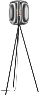 Eglo Vloerlamp Romazzina - Zwart - Metaal - 33x140x33cm (BxHxD)