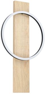 Eglo Wandlamp Boyal Hout Zwart 12w
