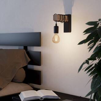 Eglo Wandlamp Townshend Hout E27