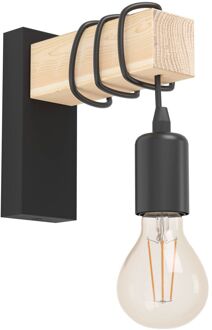 Eglo Wandlamp Townshend Hout E27