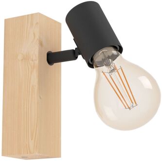 Eglo Wandspot Townshend 3 Hout Zwart E27