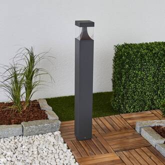 Egon LED tuinpadverlichting met hoekige armatuur grafietgrijs, helder