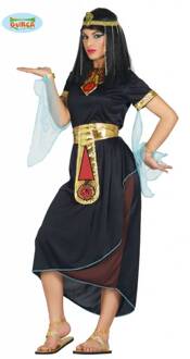 Egypte Kostuum | Egyptische Koningin Nefertiti Zwart | Vrouw | Maat 42-44 | Carnaval kostuum | Verkleedkleding