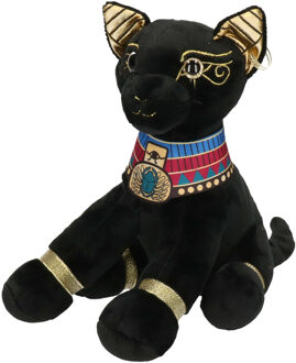 Egyptische dieren knuffels bastet kat zwart 20 cm