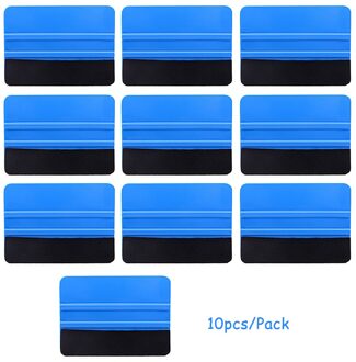 Ehdis 10Pcs Auto Vinyl Film Wrap Card Schraper Koolstofvezel Folie Rand Vilt Zuigmond Window Tinten Sticker Remover Cleaning gereedschap blauw