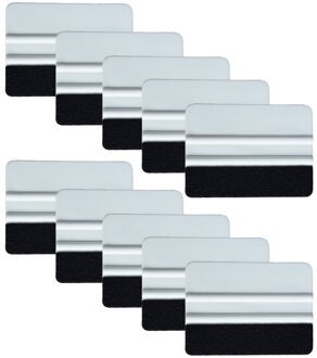 Ehdis 10Pcs Auto Vinyl Film Wrap Card Schraper Koolstofvezel Folie Rand Vilt Zuigmond Window Tinten Sticker Remover Cleaning gereedschap wit