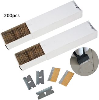 Ehdis 200Pcs Carbon Staal Spare Blade Voor Scheermes Schraper Glas Sticker Lijm Remover Oven Keramische Cleaning Zuigmond Auto Tint gereedschap