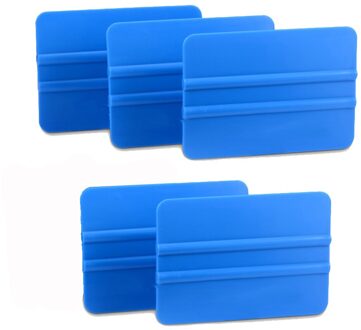Ehdis 5/10Pcs Verven Plastic Kaart Schraper Window Sticker Cleaning Zuigmond Voor Film Wikkelen Glas Vinyl Applicator Auto gereedschap 5stk blauw