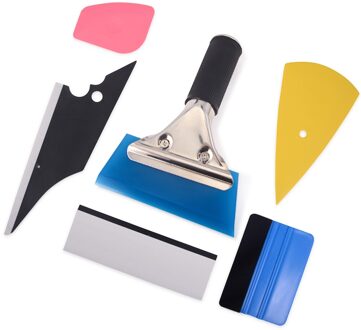 Ehdis 6 Pcs Auto Wrap Vinyl Folie Film Gereedschap Set Window Tint Gereedschap Rubberwisser Wikkelen Gereedschappen Auto Accessoires ijskrabber