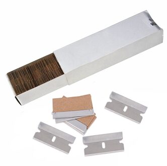 Ehdis Metalen Scheermesje Schraper Schoonmaak Tool Keramische Vuil Decals Sticker Remover Window Tint Film Vinyl Auto Wrap Zuigmond 100stk blade