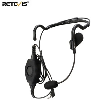 EHK006 Behind-the-Head Tactical Headset Boom Microphone With IP54 Waterproof PTT For Kenwood 2 Pin Walk Talk C9127A