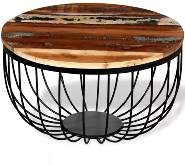 EHOMEBUY Coffee Table Vintage Style European Coffee Furniture Tea Table for Living Room Night Stand Solid Reclaimed Wood