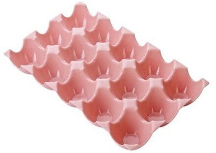 Ei Houder Doos Koelkast Opbergvak voor 15Pcs Eieren Shatter-proof K1372 D Roze