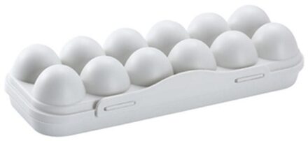 Ei Lade Houder Ei Opbergdoos Koelkast Scherper Opslag Container Thuis Opslag Organizationr Eieren Box 12 Grids Container grijs