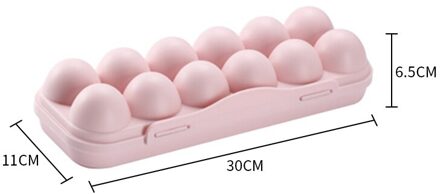 Ei Lade Houder Ei Opslag Boxs Koelkast Scherper Opslag Container Perfect Voor Thuis Keuken Nuttig Opbergdoos pink30x11x6.5cm