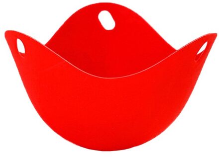 Ei Mold Kom Ringen Cooker Boiler Siliconen Ei Gereedschap Stroper Pocheren Pods Pan Mould Keuken Koken Tool Accessoires Gadget #40 rood