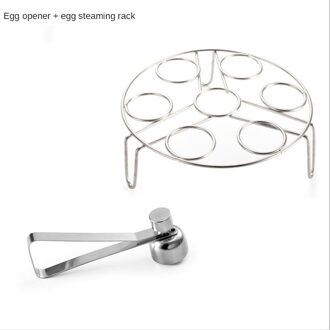 Ei Opener Creatieve Ei Cutter Houder Kleefrijst Roestvrij Staal Ei Breken Artefact Gebroken Eierschaal Gestoomde Ei Rack