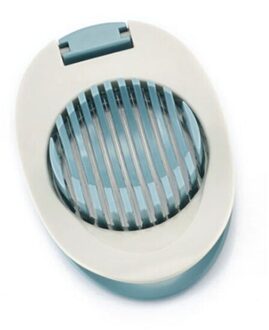 Ei Slicer Multifunctionele Ei Splitter Slicer Grenen Bloem Huid Ei Fancy Multi-Bloemblaadje Divider Creatieve Ei Cutter keuken Tool blauw-grijs