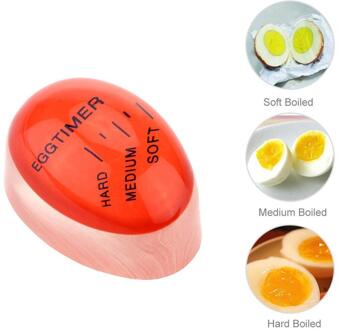 Ei Timer Ei Perfecte Kleur Veranderende Timer Mini Eierkoker Home Keuken Milieuvriendelijke Hars Rode Ei Timer Zachte Eierkoker tijd