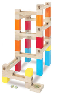 Eichhorn houten knikkerbaan - 47-delig Multikleur