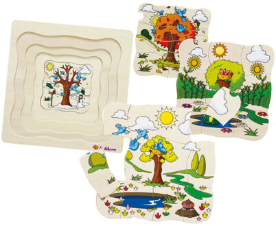 Eichhorn Seizoenen lagenpuzzel, 32 stukjes