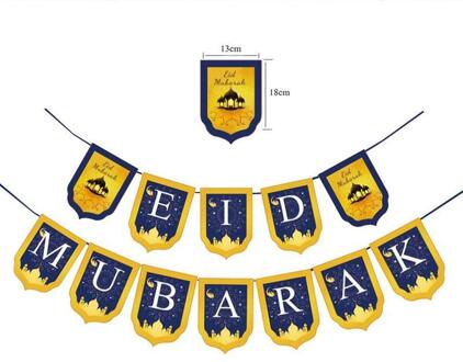 Eid Mubarak Banner Ramadan Opknoping Bunting Jaar Levert Vlag Eid Mubarak Decor Versierd Party Islamitische Feestartikelen F9F3