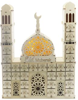 Eid Mubarak Countdown Kalender Diy Ramadan Ornamenten Houten Lade Party Decor
