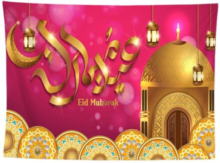 Eid Mubarak Decor Maan Kasteel Kareem Ramadan Wandtapijt Moslim Thuis Festival Muur Decor Achtergrond Opknoping Wandtapijten Breen