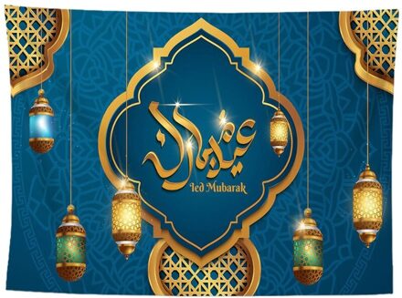 Eid Mubarak Decor Maan Kasteel Kareem Ramadan Wandtapijt Moslim Thuis Festival Muur Decor Achtergrond Opknoping Wandtapijten kristal