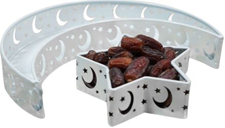 Eid Mubarak Moon Star Food Lade Servies Dessert Voedsel Opslag Container Ramadan Moslim Islamitische Partij Dienen Plaat