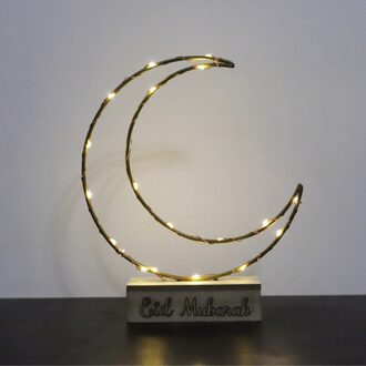 Eid Mubarak Nachtlampje Moon Star Thuis Liefde Ramadan Led Verlichting Ornamenten Moslim Axye 317