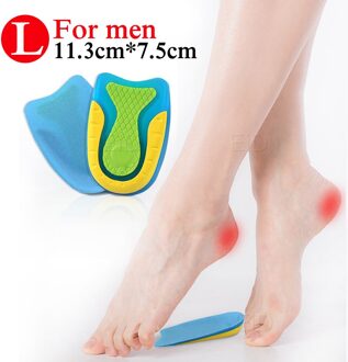 Eid Silicone Antislip Gel Soft Sport Inlegzolen Masseren Orthopedische Binnenzool Voetverzorging Voor Voeten Schoenen Zool Shock absorptie Pad Half pad For heren