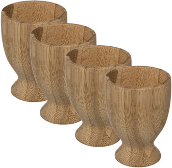 Eierdopje - 4 stuks - Bamboe - 7,5 cm