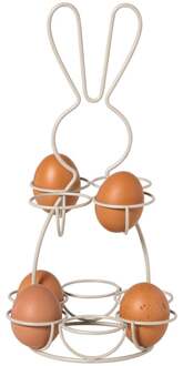 Eieren etagere haas - wit - ø17x31 cm