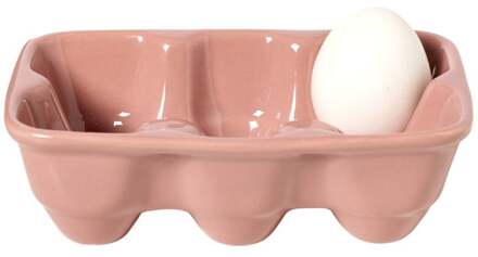 Eierhouder keramiek 6 eieren - roze