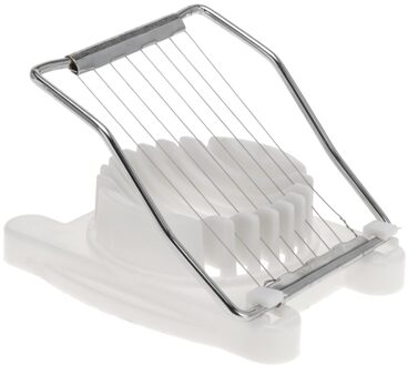 Eiersnijder - wit - 17 cm - RVS/kunststof - eieren snijden - eisnijder - keukengerei
