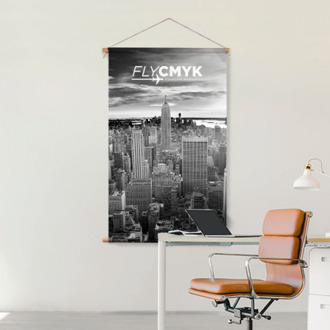 Eigen design op een textiel poster? kies uit 20 formaten en laat jouw unieke wandbekleding printen! drukken