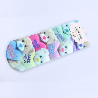 Eigenzinnigheid 3D Gedrukt Boot Sokken Vrouwen Voedsel Patroon Sokken Creatieve Katoenen Kousen Kawaii Grappige Sokjes teddy beer