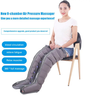Eight-chamber air pressure leg massager promotes blood circulation, body massager, muscle relaxation, lymphatic drainage device