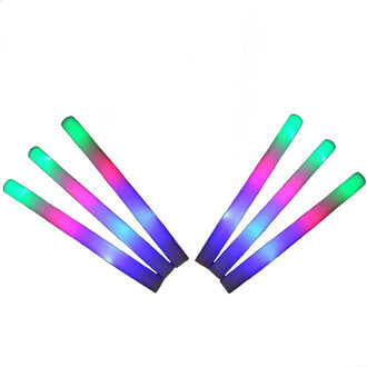 Eighties/nineties thema - LED foam stick/lichtstaaf - 20x stuks - gekleurd - 45 cm - Verkleedattributen Multikleur