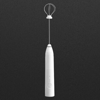 Eiklopper Koffie Melk Drinken Whisk Mixer Heads Eierklopper Frother Stirrer Usb Oplaadbare Handheld Voedsel Blender Whisk Keuken wit