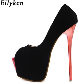 Eilyken Spring/Autumn Women Pumps high heels Womens Sexy Peep Toe Pumps Platform shoes Wedding Party shoes size 34-40