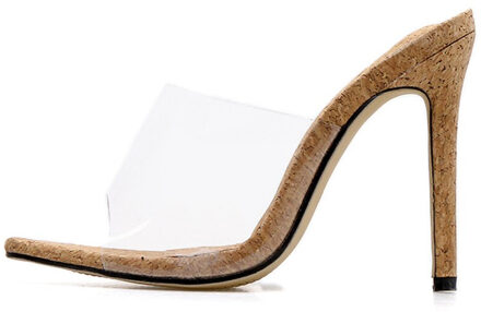 Eilyken Vrouwen Schoenen Wees Peep Teen Hoge Schoenen Transparante Pvc Hakken Schoenen Ladies Party Dunne Hakken Slippers Vrouwen Pompen 5