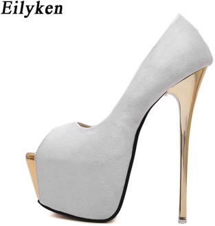 Eilyken Women Pumps high heels Womens Sexy Peep Toe Pumps Platform shoes White Black Pink Wedding Party shoes size 34-45
