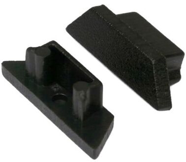 Einddop voor Arc 12 Ledstrip profiel - Zwart - Set 2 stuks