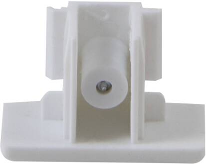 eindkap Linaro, wit, schroef, 1-fase railsysteem