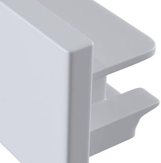 Eindkap Track, 1-fase-rail, wit